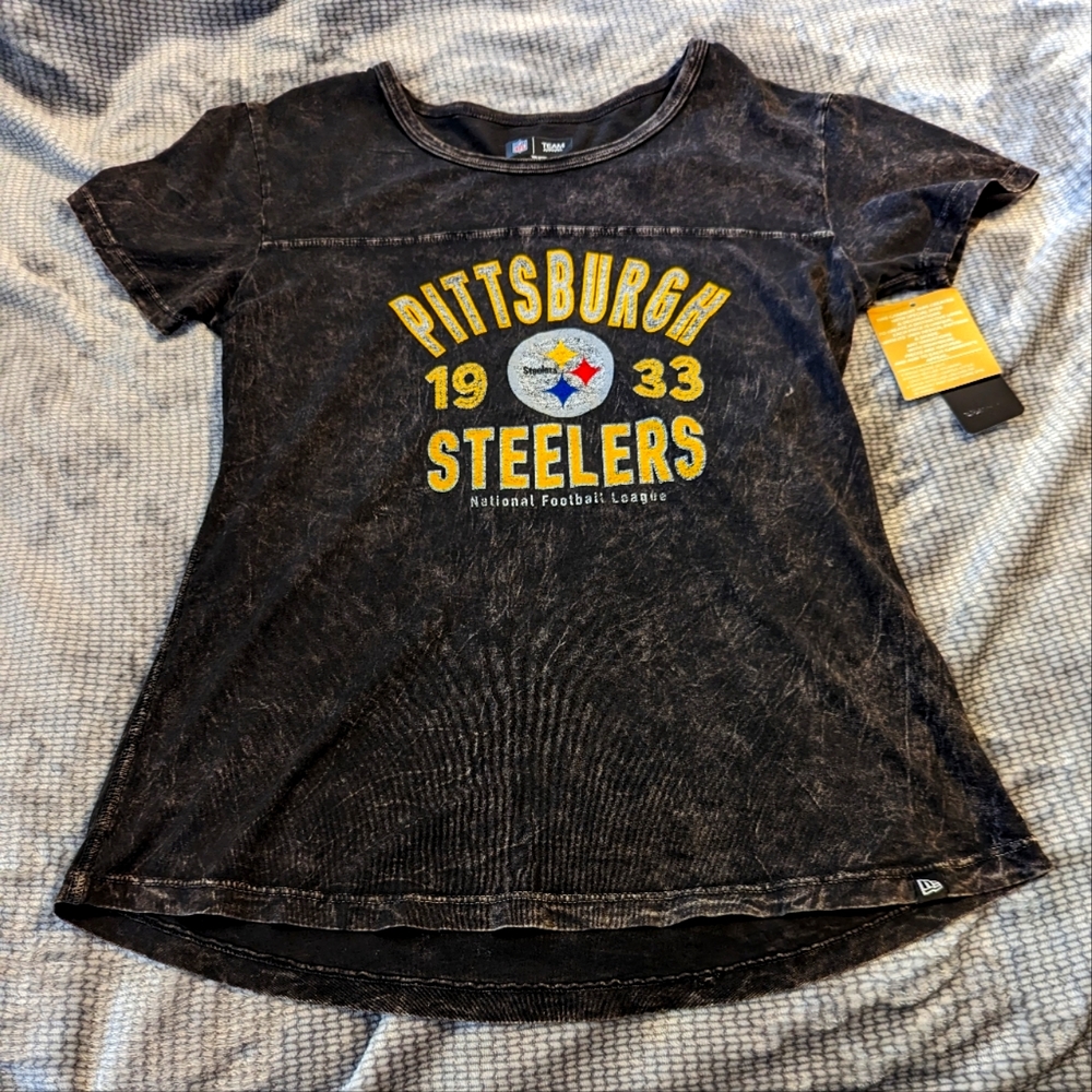Pittsburgh Steelers women's scoop bottom short sleeve tee Sz: S NWT